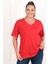 Kadın Basic T-Shirt Kısa Kol V Yaka 3XL Düz Renk Alerjik Reaksiyon Yapmaz 8