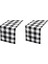 2x Buffalo Check 13X70INCH Siyah Beyaz Ekose Masa Koşucu Parti Noel Etkinlikleri Için Yemek Masa Koşucuları Ev Dekor (Yurt Dışından) 1