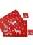 Noel Placemat Yıkanabilir Masa Yer Paspas Setleri 12 Placemat &amp 12 Su Bardağı Paspas Geyik Noel Ağacı Kar Tanesi Basılı (Yurt Dışından) 4