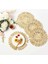 12X Yuvarlak Dokuma Placemat Yemek Masası Doğal Örgülü Rattan Tablumat Içi Boş Hasır Tabaklar (Yurt Dışından) 3
