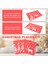 Noel Placemat Yıkanabilir Masa Yer Paspas Setleri 6 Placemat &amp 6 Bardak Paspas Geyik Noel Ağacı Kar Tanesi Basılı (Kırmızı) (Yurt Dışından) 4