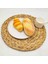 4 Paket Yuvarlak Su Sümbül Placemat Kaliteli Dokuma Hasır Masa Yer Paspasları 38CM (Yurt Dışından) 4