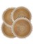 Yuvarlak Placemats Seti 4 Boho Dokuma Jüt Masa Paspasları Yemek Odası Için Ponpon Püsküllü Mutfak Masa Dekoru (Beyaz Top) (Yurt Dışından) 1