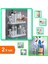 2 Adet Yapışkanlı Baharatlık Raf - Makyaj Organizer + Beyaz Buzdolabı Sepeti Caddy - 2li Set XRC7LM 1