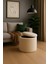 mutlu evimiz dekoratif - krem renkli - sandıklı - yuvarlak puf - çok amaçlı kullanım - modern bench 3