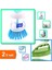 Deterjan Hazneli Bulaşık Fırçası + Temizlik Fırçası Kuğu Model - 2li Set 2effby 1