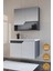 Napoli 80 cm Mdf Banyo Dolabı Seti Antrasit-Beyaz 1