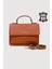 Hakiki Deri Kadın El Çantası Turuncu SMR9022 4