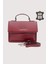 Hakiki Deri Kadın El Çantası Kırmızı SMR9022 4