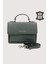 Hakiki Deri Kadın El Çantası Haki SMR9022 4