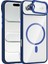 iPhone 17 Air Kılıf Standlı ve Kamera Lens Hediyeli M-Safe Şarj Özellikli Mkst Etro Kapak - Lacivert 2