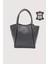 Hakiki Deri Kadın Organizerlı El Çantası Siyah SMR9206 1