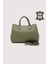 Hakiki Deri Yeşil Kadın Kol Çantası Uzun Askılı SMR7666 4