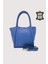 Hakiki Deri Kadın Organizerlı El Çantası Mavi SMR9206 4
