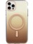 iPhone 14 Pro Max Kılıf M-Safe Şarj Özellikli Transparan Renk Geçişli Mkst Toros Kapak - Gold 4