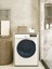 Çamaşır Makinesi Dolabı Parlak Beyaz Modern Banyo Dolabı Alt 3