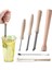6 Parça Limonata Içecek Alet Seti 3 Boyut Ahşap Pipet Delgeç (Yurt Dışından) 1