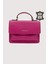 Hakiki Deri Kadın El Çantası Fuşya SMR9022 5