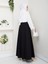 Beli Lastikli Ipli Kot Kloş Etek Siyah 5
