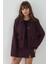 Kadın Cep Detaylı Düğmeli Kaşe Ceket Leylak Moru 1