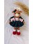 Amigurumi Yeniyıl Elbiseli Geyik Yılbaşı Temalı Geyik Organik Örgü Oyuncak (1 Adet) 2