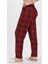 Kırmızı Kadın Ekose Bağcıklı Pijama Altı-Ekstra Rahat,yumuşak Dokulu 3