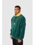 Frode Square Logo Nakışlı Polar Sweatshirt Yeşil-Sarı-Turuncu 2