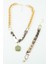 Yeşil Akik Taşlı Gold Kolye Bilekklik Set 1