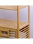Bambu 2'li Kirli Sepetli 2 Raflı Çok Amaçlı Banyo Düzenleyici Çamaşır Sepeti DB-0040 6