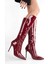 Kadın Gloss Bordo Rugan Çizme 1