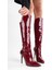 Kadın Gloss Bordo Rugan Çizme 2