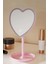 Kalp Şeklinde Ledli Masa Üstü Makyaj Aynası 2