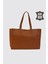 City Tote Hakiki Deri Omuz Çantası Taba SMR9182 1