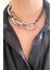 Kontras Renk Kalın Zincir Tasarım Choker Kolye 1