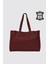 City Tote Hakiki Deri Omuz Çantası Bordo SMR9182 1