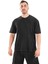 Kingsize Hard Work Antik Yıkamalı Oversize T-Shirt Siyah 2