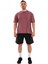 Kingsize Hard Work Antik Yıkamalı Oversize T-Shirt Bordo 3
