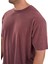 Kingsize Hard Work Antik Yıkamalı Oversize T-Shirt Bordo 5