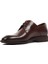 Erkek Kahverengi Bağcıklı Deri Klasik Ayakkabı 4
