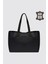 City Tote Hakiki Deri Omuz Çantası Siyah SMR9182 3