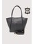 Hakiki Deri Kadın Organizerlı Omuz Çantası Siyah SMR9205 4