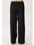 Geniş Paça Krinkıl Örme Pantolon LCI0057 Siyah 4