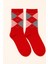 Çocuk Ekose Desenli Soket Çorap Kırmızı 3