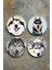 Ev Dekor Oval Pleksi Bardak Altlığı Temalı Desenli 4'lü Set Husky 1