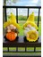 Balkabak - Ayçiçekli Cüce Gnome Biblo El Boyaması 2'li (16CM) 1
