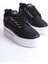 Lunora Premium Yüksek Taban Siyah Beyaz 8 cm Gizli Topuk Kadın Sneaker 6