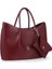 Logo Detaylı Bordo Kadın El Çantası Riv 147-R 2