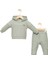 15582 Erkek Bebek Yaka Detaylı Kapüşonlu 2'li Takım 1
