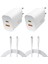 20W Çift Portlu Usb-C + Usb-A Hızlı Şarj Cihazı + 1 Metre Type-C To iPhone Lightning Kablo (2 li Set: 2 Adaptör + 2 Kablo) | Super Hızlı Şarj iPhone 15/16/17, Android, Ipad, Tablet Uyumlu 1