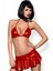 Fantezi Kırmızı Mini Etekli Seksi Sütyentakım Seksi Iç Giyim 1